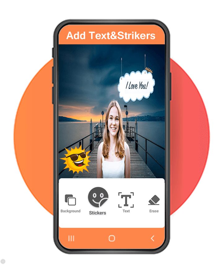 Add  Customized Text & Beautiful  Stickers